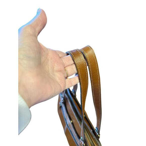 Patricia Nash Poppy Tote Heritage Shoulder Bag Brown Leather With Dust Bag - Picture 5 of 9